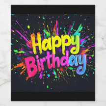 Tarjeta de cumpleaños Color Splash