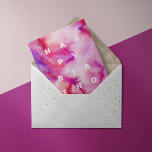 Festiva Tarjeta de cumpleaños con color de amarre de la ac