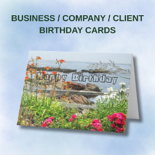 Festiva Tarjeta de cumpleaños con logotipo de empresa clie