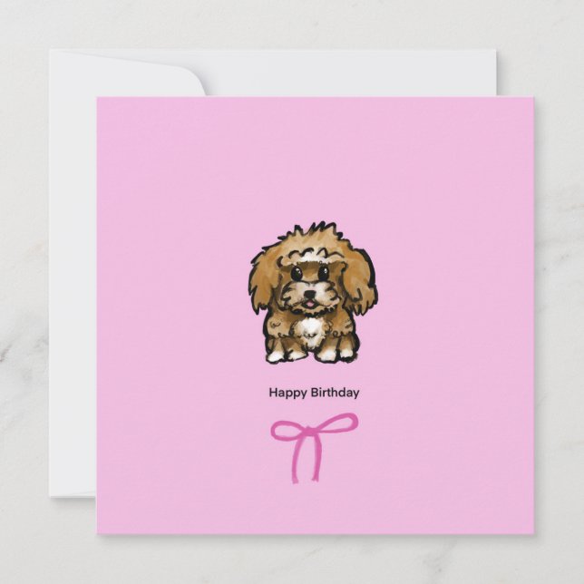 Festiva Tarjeta de cumpleaños Coquette (Anverso)