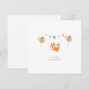 FESTIVA TARJETA DE CUMPLEAÑOS CORGI