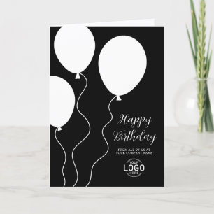 Festiva Tarjeta de cumpleaños corporativa simple con logot