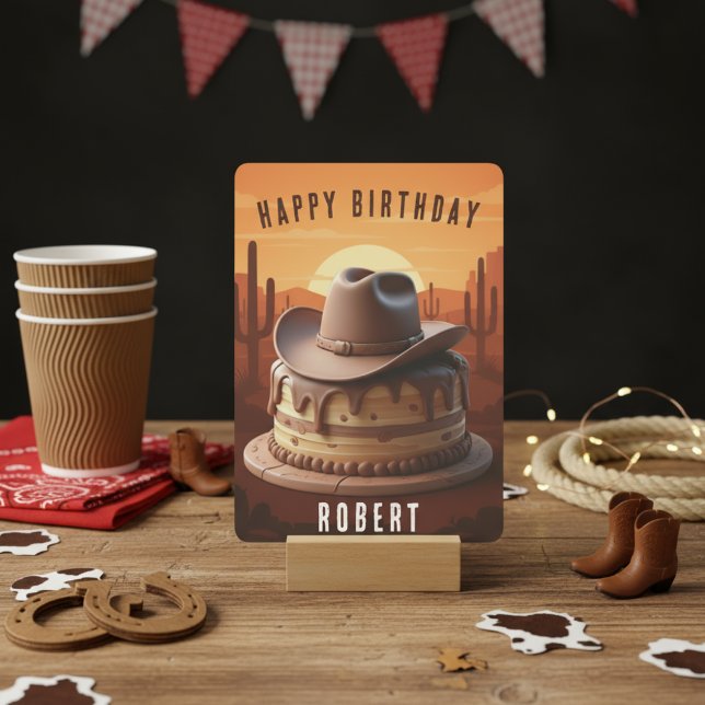 Festiva Tarjeta de cumpleaños Cowboy (Subido por el creador)