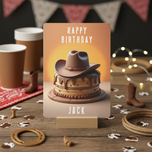 Festiva Tarjeta de cumpleaños Cowboy