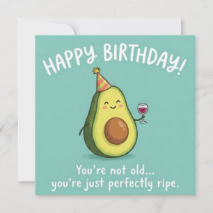 Festiva Tarjeta de cumpleaños de aguacate perfectamente ma