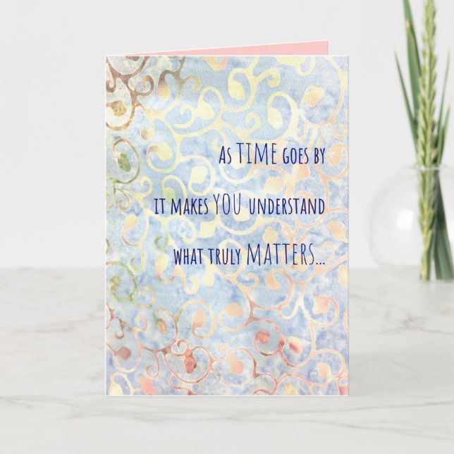 Festiva Tarjeta de cumpleaños de amor, tarjeta de amistad (Anverso)