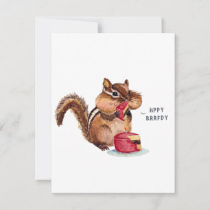 Festiva Tarjeta de cumpleaños de animal de acuarela de ard