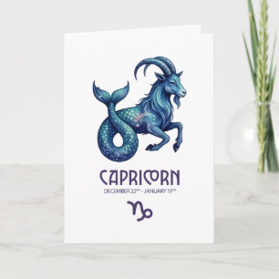 Festiva Tarjeta de cumpleaños de Capricornio