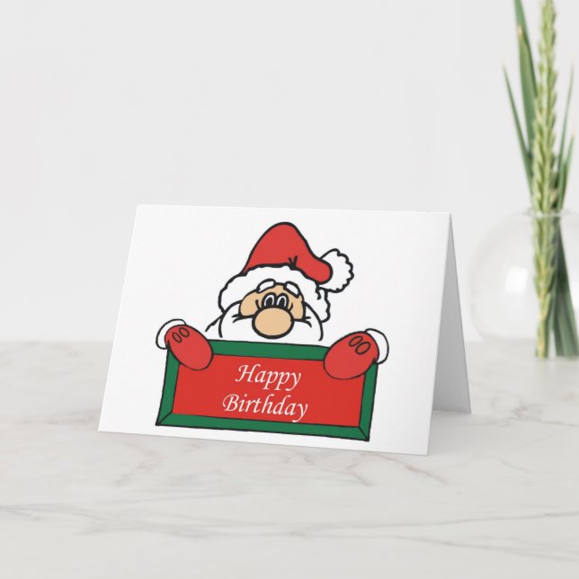 Festiva Tarjeta de cumpleaños de diciembre (Anverso)