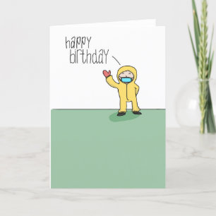 Festiva Tarjeta de cumpleaños de distanciamiento social
