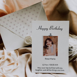 Festiva Tarjeta de cumpleaños de foto personalizada