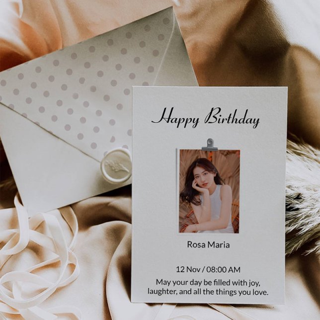 Festiva Tarjeta de cumpleaños de foto personalizada (Personalised Photo Birthday Card)