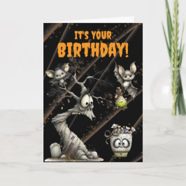 Festiva Tarjeta de cumpleaños de Halloween