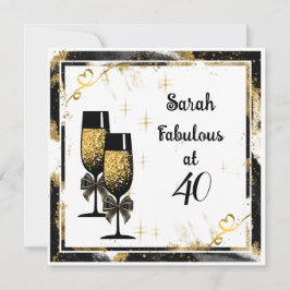 Festiva Tarjeta de cumpleaños de hito plano