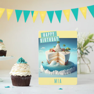Festiva Tarjeta de cumpleaños de la isla Paradise