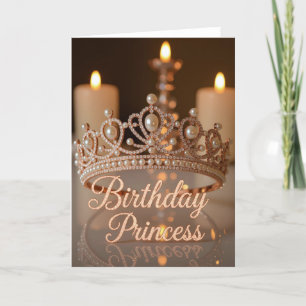 Festiva Tarjeta de cumpleaños de la princesa, cumpleaños d