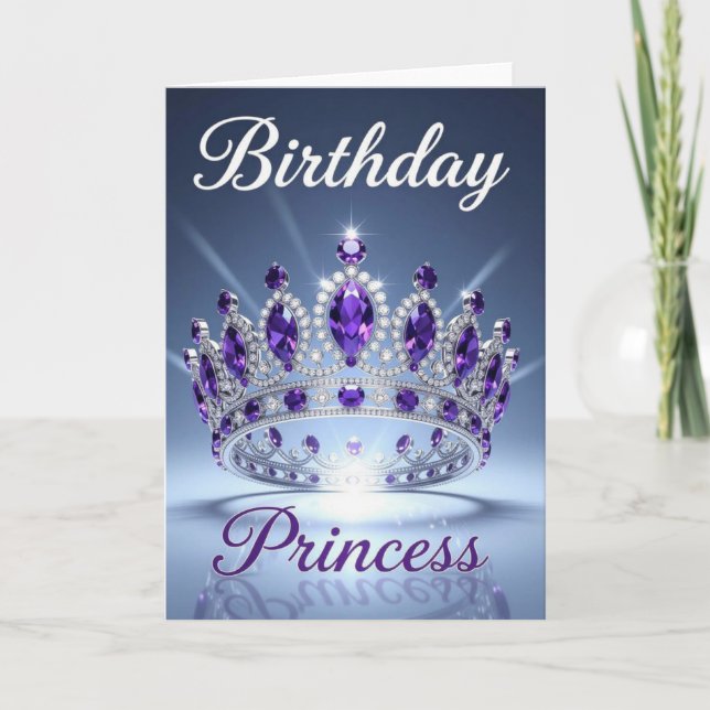 Festiva Tarjeta de cumpleaños de la princesa, cumpleaños d (Anverso)