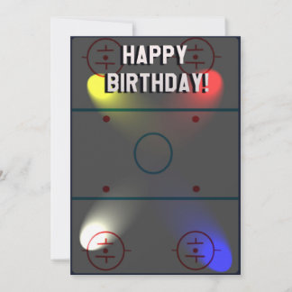 Festiva Tarjeta de cumpleaños de la trivialidad de hockey