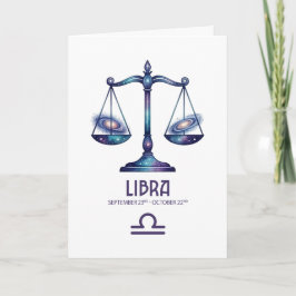Festiva Tarjeta de cumpleaños de Libra