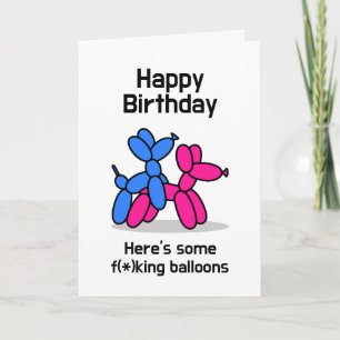 Festiva Tarjeta de cumpleaños de los globos divertidos
