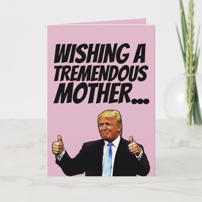 FESTIVA TARJETA DE CUMPLEAÑOS DE MAMÁ TRUMP (Anverso)