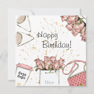 Festiva Tarjeta de cumpleaños de moda