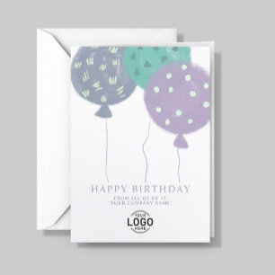 Festiva Tarjeta de cumpleaños de negocios con globos moder