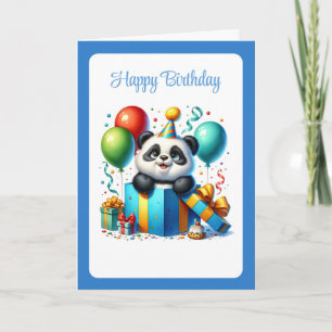 Festiva Tarjeta de cumpleaños de panda
