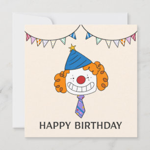 Festiva Tarjeta de cumpleaños de payaso