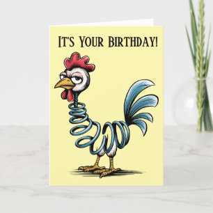 Festiva Tarjeta de cumpleaños de pollito de primavera lind