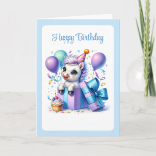 Festiva Tarjeta de cumpleaños de pony