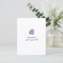 Tarjeta de cumpleaños de pulpo adorable