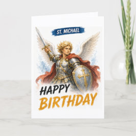 Festiva Tarjeta de cumpleaños de San Miguel