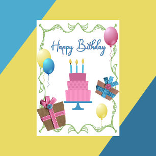 Festiva Tarjeta de cumpleaños de Scrapbooke