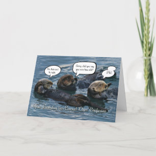 Festiva Tarjeta de cumpleaños divertida de la nutria