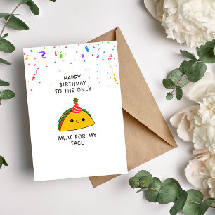 Festiva Tarjeta de cumpleaños divertida Taco