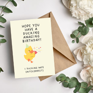 Festiva Tarjeta de cumpleaños Duck