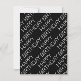 Festiva Tarjeta de cumpleaños en blanco y negro