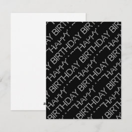 Festiva Tarjeta de cumpleaños en blanco y negro