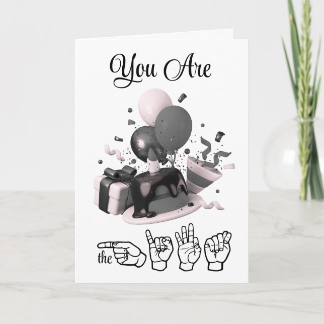 Festiva Tarjeta de cumpleaños Eres el Regalo (Anverso)