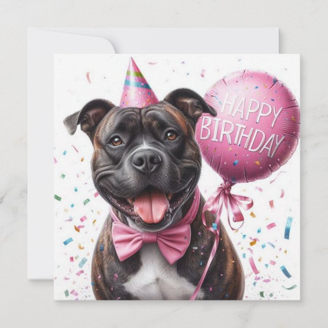 Festiva tarjeta de cumpleaños feliz (Anverso)