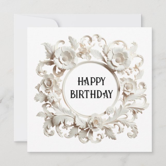 Festiva tarjeta de cumpleaños feliz (Anverso)