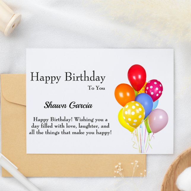 Festiva Tarjeta de cumpleaños feliz (Happy Birthday Card)