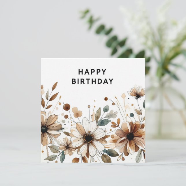 Festiva tarjeta de cumpleaños feliz (Anverso de pie)