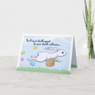 Festiva Tarjeta de cumpleaños feliz de la Pascua