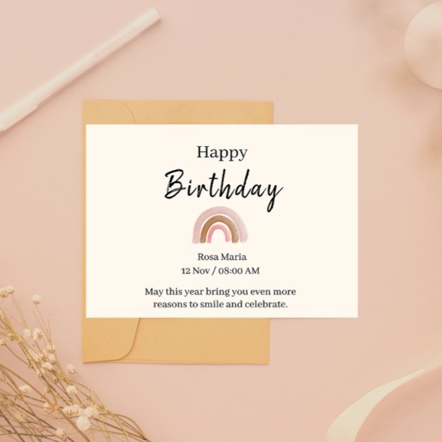 Festiva Tarjeta de cumpleaños feliz imprimible (Printable Happy Birthday Card)