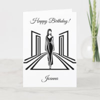 Tarjeta de cumpleaños feliz para la diva blanca y