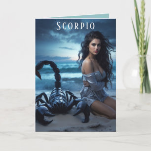 Festiva Tarjeta de cumpleaños femenina Scorpio