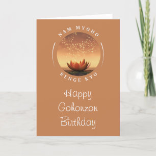 Festiva Tarjeta de cumpleaños Gohonzon Budismo SGI