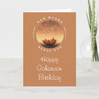 Festiva Tarjeta de cumpleaños Gohonzon Budismo SGI